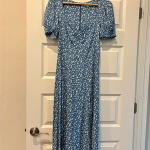 Reformation Blue and White Floral Maxi Dress
